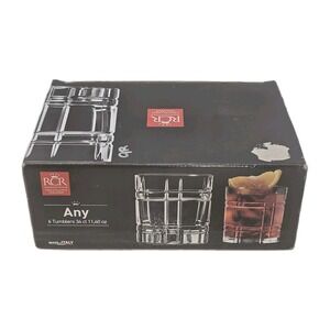 RCR‎ Cristalleria Italiana Any 6pc Tumbler Set 11.4oz Italy NEW